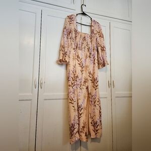 House of Harlow 1960 Textured Knit Top in Peach and Brown